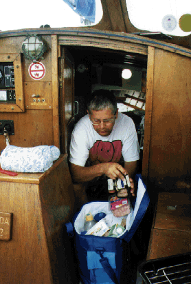 Dave prepares breakfast