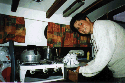 Annemarie in the Galley